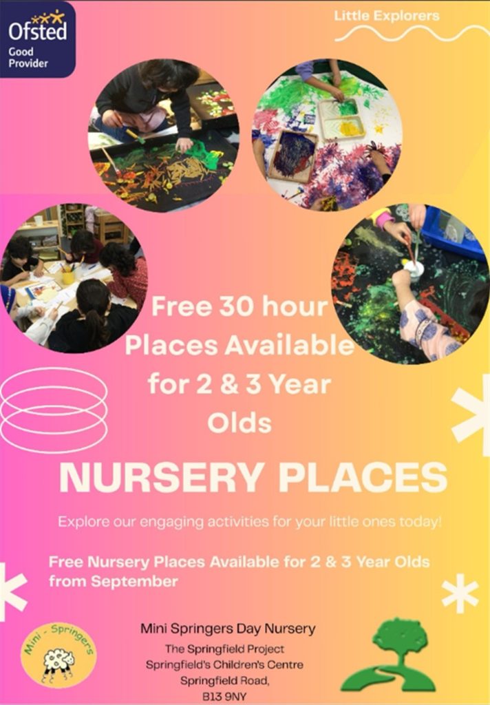 Free 30 Hour Nursery Places for 2- and 3-Year-Olds The Springfield Project